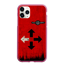 Чехол iPhone 11 Pro матовый THREE DAYS GRACE RED, цвет: 3D-малиновый