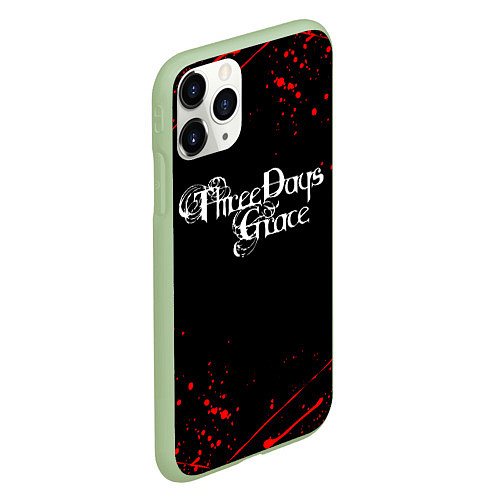 Чехол iPhone 11 Pro матовый Three Days Grace / 3D-Салатовый – фото 2