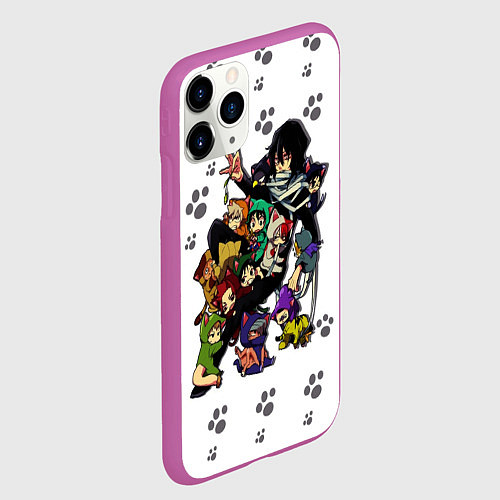 Чехол iPhone 11 Pro матовый Моя Геройская Академия / 3D-Фиолетовый – фото 2