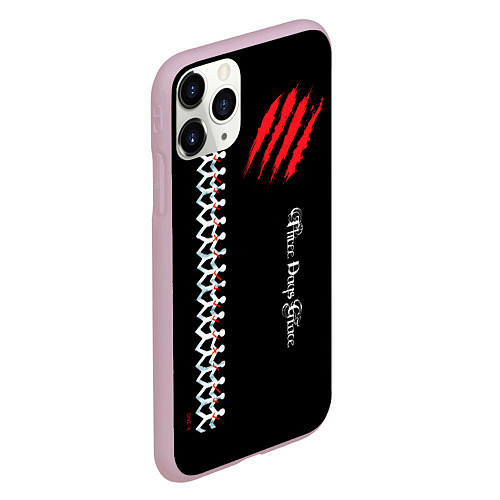 Чехол iPhone 11 Pro матовый Three Days Grace / 3D-Розовый – фото 2