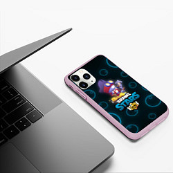 Чехол iPhone 11 Pro матовый Brawl Stars Captain Carl, цвет: 3D-розовый — фото 2
