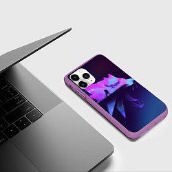 Чехол iPhone 11 Pro матовый The Witcher, цвет: 3D-фиолетовый — фото 2