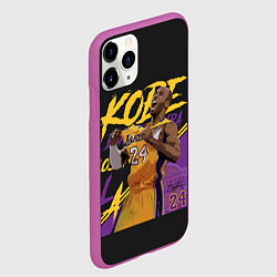Чехол iPhone 11 Pro матовый Kobe Bryant, цвет: 3D-фиолетовый — фото 2