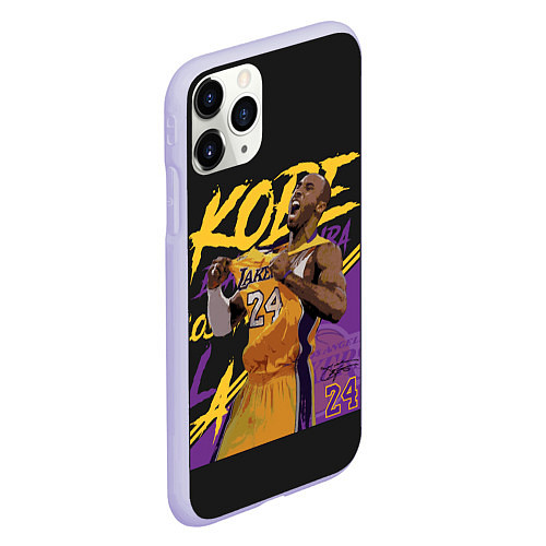 Чехол iPhone 11 Pro матовый Kobe Bryant / 3D-Светло-сиреневый – фото 2