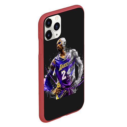 Чехол iPhone 11 Pro матовый Kobe Bryant / 3D-Красный – фото 2