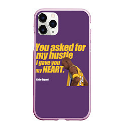 Чехол iPhone 11 Pro матовый Kobe Bryant, цвет: 3D-розовый