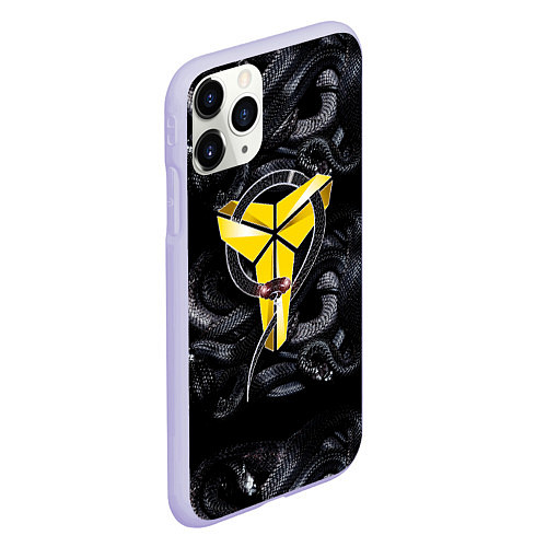 Чехол iPhone 11 Pro матовый Los Angeles LakersKobe Bryan / 3D-Светло-сиреневый – фото 2