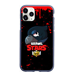 Чехол iPhone 11 Pro матовый BRAWL STARS CROW, цвет: 3D-серый