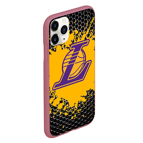 Чехол iPhone 11 Pro матовый Kobe Bryant / 3D-Малиновый – фото 2