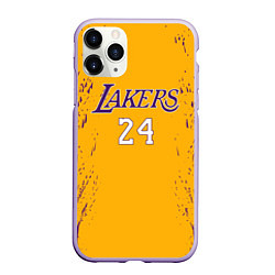 Чехол iPhone 11 Pro матовый Kobe Bryant, цвет: 3D-светло-сиреневый