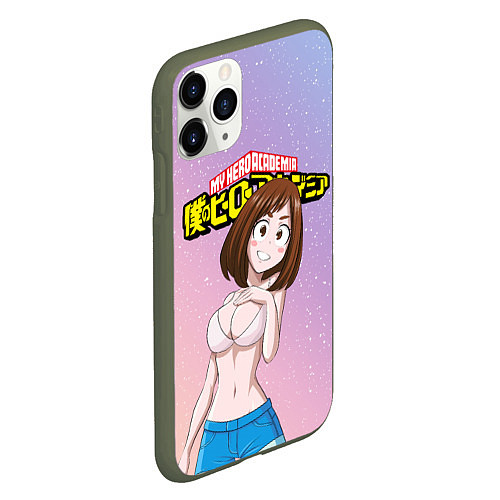 Чехол iPhone 11 Pro матовый MY HERO ACADEMIA / 3D-Темно-зеленый – фото 2