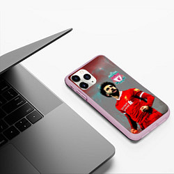 Чехол iPhone 11 Pro матовый Mohamed Salah, цвет: 3D-розовый — фото 2