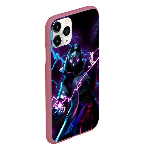 Чехол iPhone 11 Pro матовый FORTNITE / 3D-Малиновый – фото 2