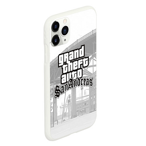 Чехол iPhone 11 Pro матовый GTA SanAndreas / 3D-Белый – фото 2