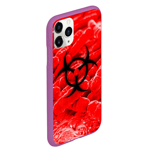 Чехол iPhone 11 Pro матовый PLAGUE INCBIOHAZARD / 3D-Фиолетовый – фото 2