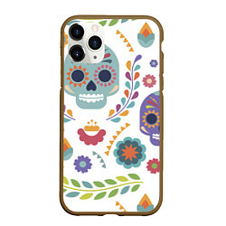 Чехол iPhone 11 Pro матовый Мексиканские мотивы, цвет: 3D-коричневый
