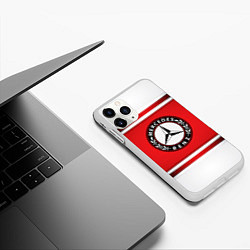 Чехол iPhone 11 Pro матовый MERCEDES-BENZ, цвет: 3D-белый — фото 2