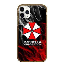 Чехол iPhone 11 Pro матовый UMBRELLA CORP, цвет: 3D-коричневый