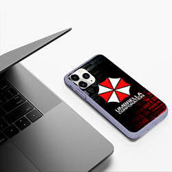 Чехол iPhone 11 Pro матовый RESIDENT EVIL UMBRELLA CORP, цвет: 3D-светло-сиреневый — фото 2