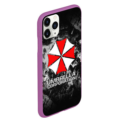 Чехол iPhone 11 Pro матовый UMBRELLA CORP / 3D-Фиолетовый – фото 2