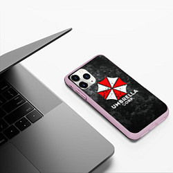 Чехол iPhone 11 Pro матовый UMBRELLA CORP, цвет: 3D-розовый — фото 2