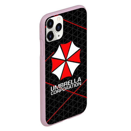 Чехол iPhone 11 Pro матовый UMBRELLA CORP / 3D-Розовый – фото 2