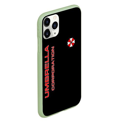 Чехол iPhone 11 Pro матовый Umbrella Corporation / 3D-Салатовый – фото 2
