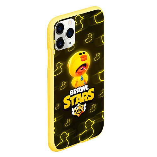 Чехол iPhone 11 Pro матовый Brawl Stars Leon Sally / 3D-Желтый – фото 2