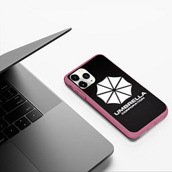 Чехол iPhone 11 Pro матовый Umbrella Corporation, цвет: 3D-малиновый — фото 2