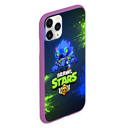 Чехол iPhone 11 Pro матовый Brawl Stars Werewolf Leon, цвет: 3D-фиолетовый — фото 2