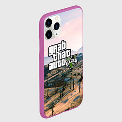 Чехол iPhone 11 Pro матовый Grand Theft Auto 5, цвет: 3D-фиолетовый — фото 2