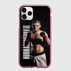 Чехол iPhone 11 Pro матовый Хабиб Нурмагомедов, цвет: 3D-малиновый