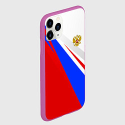 Чехол iPhone 11 Pro матовый Россия, цвет: 3D-фиолетовый — фото 2