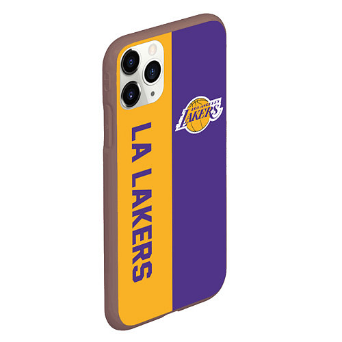 Чехол iPhone 11 Pro матовый LA LAKERS / 3D-Коричневый – фото 2