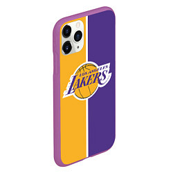 Чехол iPhone 11 Pro матовый LA LAKERS, цвет: 3D-фиолетовый — фото 2