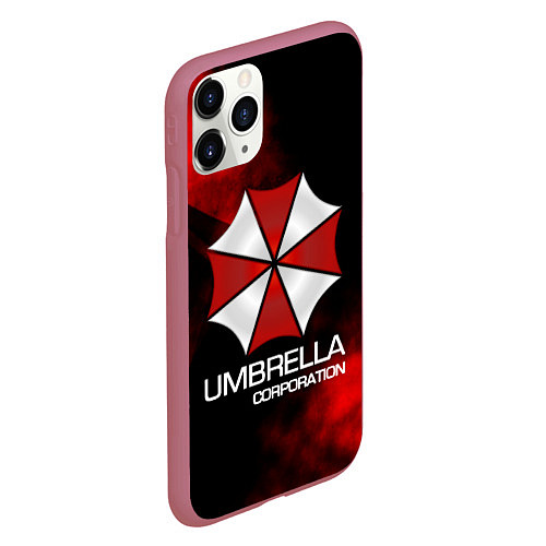 Чехол iPhone 11 Pro матовый UMBRELLA CORP / 3D-Малиновый – фото 2