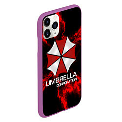 Чехол iPhone 11 Pro матовый UMBRELLA CORP, цвет: 3D-фиолетовый — фото 2