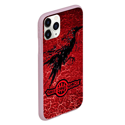 Чехол iPhone 11 Pro матовый Three Days Grace art / 3D-Розовый – фото 2