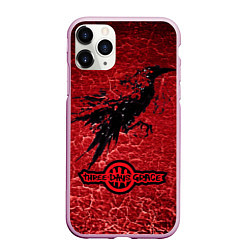 Чехол iPhone 11 Pro матовый Three Days Grace art, цвет: 3D-розовый