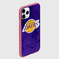 Чехол iPhone 11 Pro матовый LA LAKERS, цвет: 3D-малиновый — фото 2