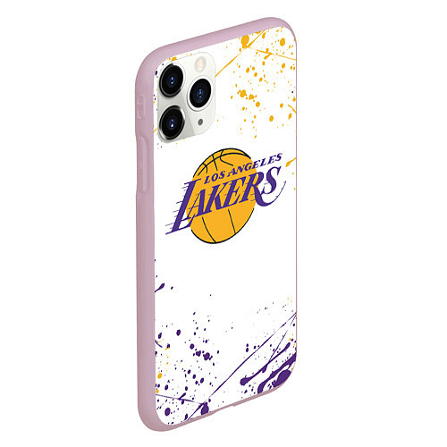 Чехол iPhone 11 Pro матовый LA LAKERS / 3D-Розовый – фото 2