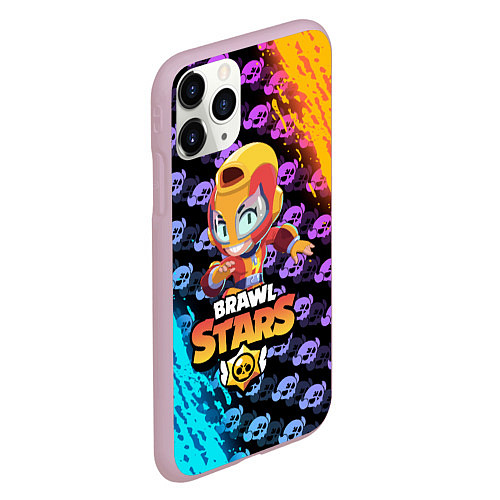 Чехол iPhone 11 Pro матовый BRAWL STARS MAX / 3D-Розовый – фото 2