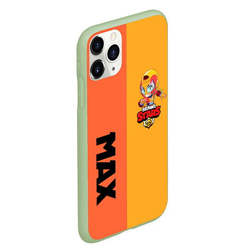 Чехол iPhone 11 Pro матовый BRAWL STARS MAX / 3D-Салатовый – фото 2