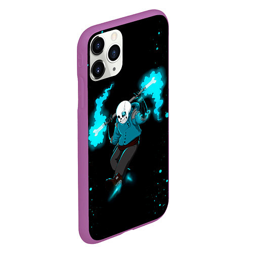 Чехол iPhone 11 Pro матовый Undertale / 3D-Фиолетовый – фото 2