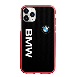 Чехол iPhone 11 Pro матовый BMW, цвет: 3D-красный