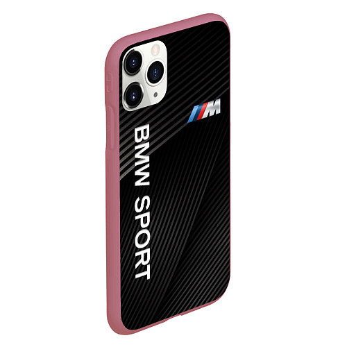 Чехол iPhone 11 Pro матовый BMW / 3D-Малиновый – фото 2