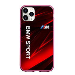 Чехол iPhone 11 Pro матовый BMW БМВ Z, цвет: 3D-малиновый