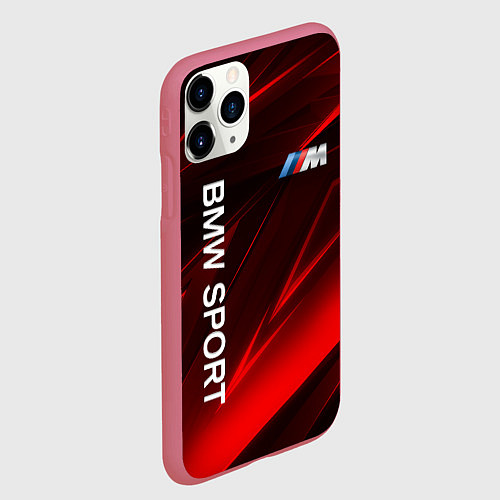 Чехол iPhone 11 Pro матовый BMW БМВ Z / 3D-Малиновый – фото 2