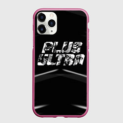 Чехол iPhone 11 Pro матовый MY HERO ACADEMIA plus ultra, цвет: 3D-малиновый