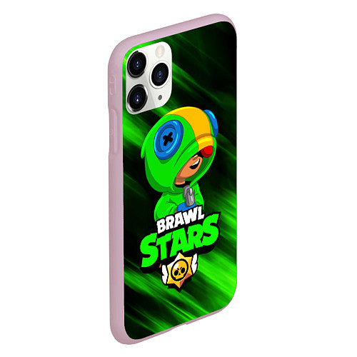 Чехол iPhone 11 Pro матовый BRAWL STARS LEON / 3D-Розовый – фото 2